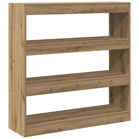 Mobile per libri/separatore di stanze in rovere artigianale - 100x30x103cm, realizzato in legno ingegnerizzato - Foto 1