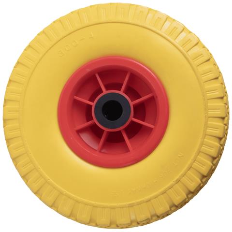 Ruota Per Carrelli Gialla In Poliuretano 3.00x4” Portata 50kg Ø 250mm - Foto 2