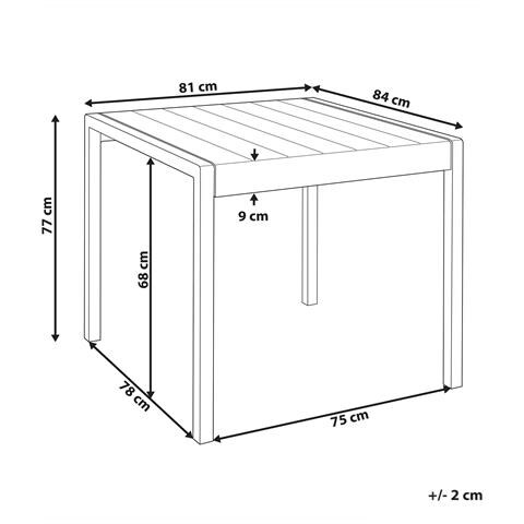 Tavolo Da Pranzo Da Giardino Bartica 81 Cm 84 Cm Beige - Foto 7
