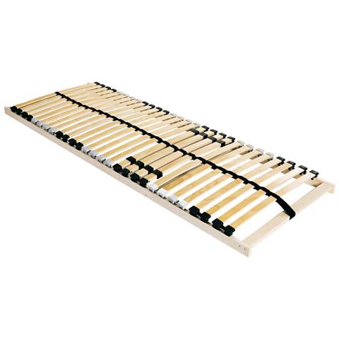 Base a doghe Marrone 70 x 190 cm Legno massello di faggio - Foto 1