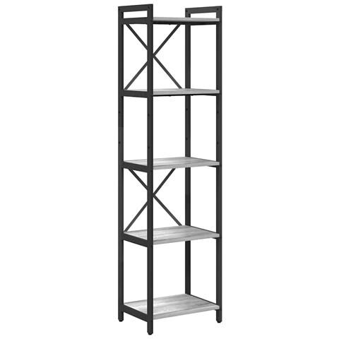 Libreria Grigio sonoma 40 x 30 x 153 cm Legno multistrato - Foto 1