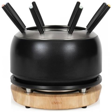 Set Per Fonduta Da 1200 W Con 8 Forchette Nere - Doc339 - Foto 1