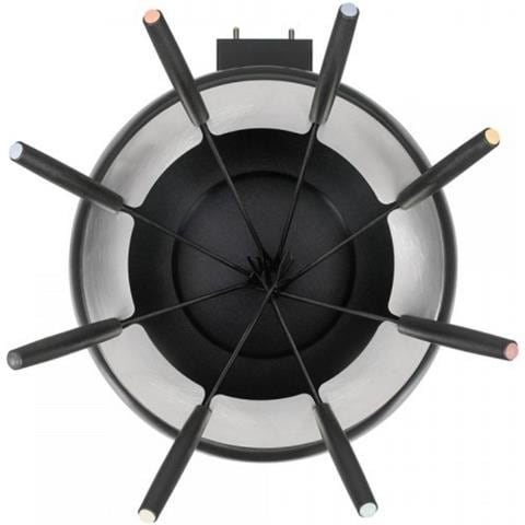 Set Per Fonduta Da 1200 W Con 8 Forchette Nere - Doc339 - Foto 2