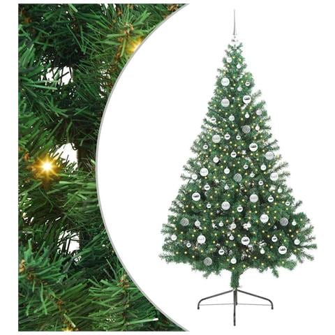 Albero di Natale artificiale con luci integrate Verde 210 cm - Foto 1