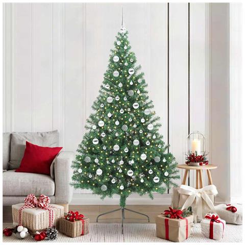 Albero di Natale artificiale con luci integrate Verde 210 cm - Foto 2