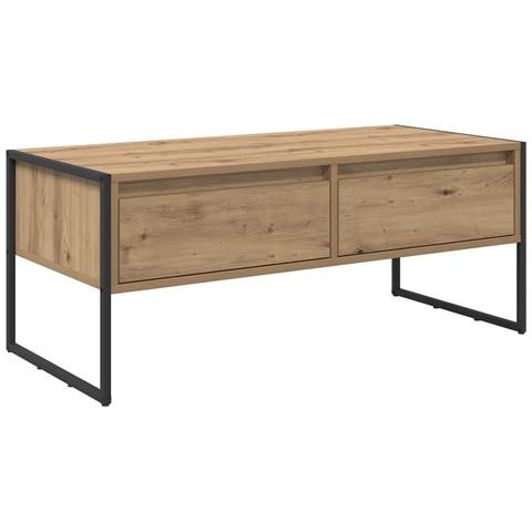 Tavolino da salotto Rovere Artigianale 100 x 46 x 40 cm - Foto 1