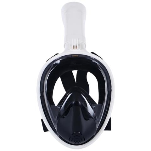 Maschera Da Snorkeling Integrale L /xl: Vista Panoramica 180°, Anti-appannamento, Silicone Liquido White+black - Foto 1