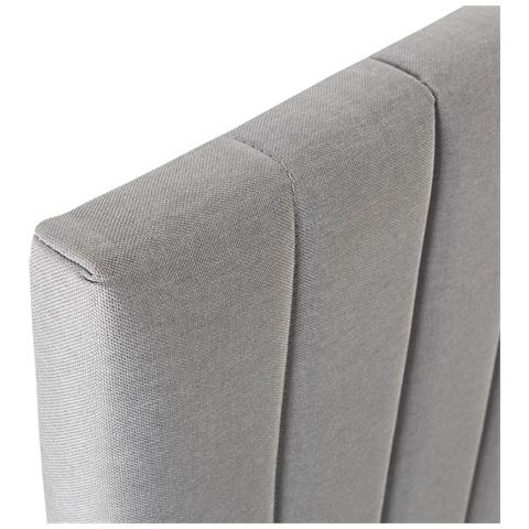 Testiera Imbottita Eris 150x60 Cm Grigio Chiaro - Foto 6
