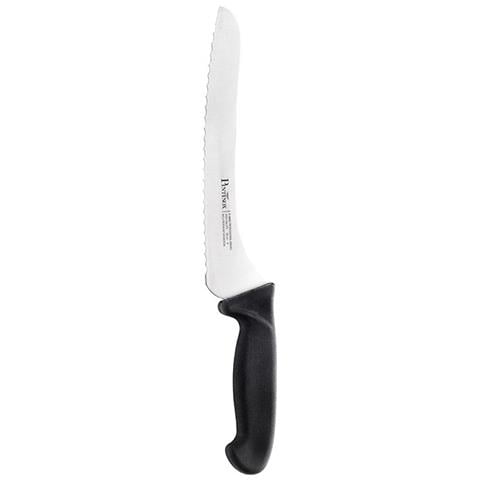 Coltello pane offset Professionale P-9000 - Lama da 23cm in Acciaio Inox Forgiato - Manico Antiscivolo ergonomico nero - Per Pane, Baguette e Panificati - per Uso Domestico e Professionale - Made in Italy - Foto 1