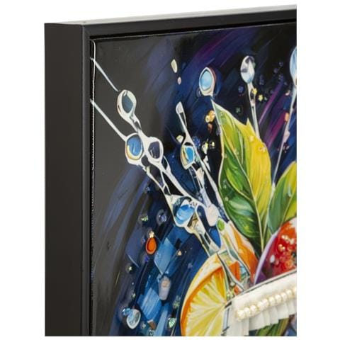Stampa Su Tela Con Cornice Cocktail 1-multicolore-tessuto-62x3,5x92 Cm - Foto 2