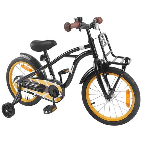 Bicicletta per Bambini 16 Pollici per bambini di 4-6 anni Nero - Foto 2