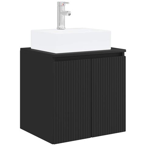 Mobile Lavabo da Parete Nero 49,5 x 41 x 62,5 cm - Foto 1