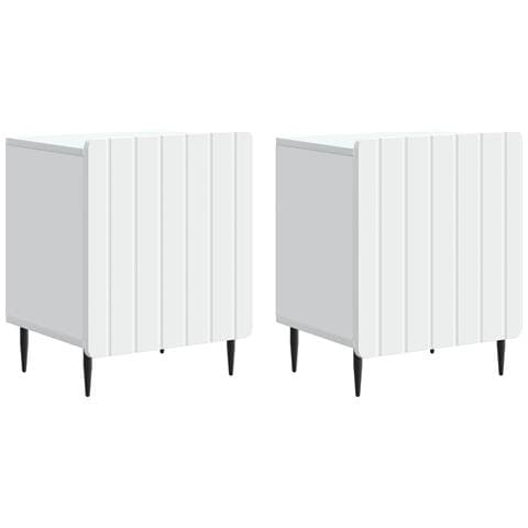 Armadio da Notte 2 pcs Bianco 43 x 34,5 x 52 cm - Foto 1
