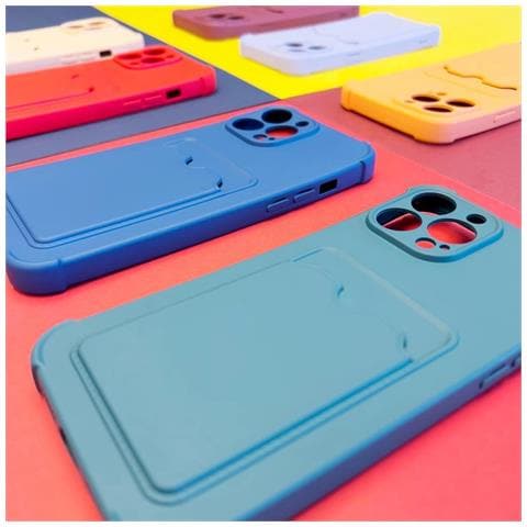 Custodia In Silicone Con Tasca Per Carte Per Xiaomi Redmi Note 10 / Redmi Note 10s, Cover Protettiva Tipo Borsa D'aria, Blu Navy. - Foto 2