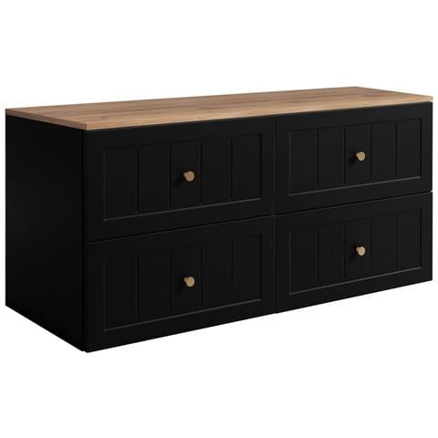 Mobile sottolavabo, Beige, 160 cm, 4 cassetti con chiusura ammortizzataMobileda bagno - Foto 1