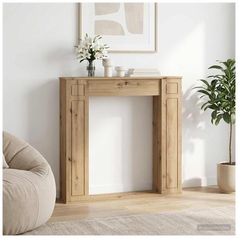 Cornice per camino Rovere Artigianale 100 x 20 x 100 cm - Foto 2