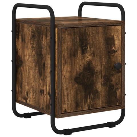 Armadio da Notte Rovere Fumo Legno ingegnerizzato - Foto 1