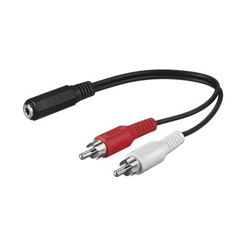 ICOC 020-NC-15 - Cavo Stereo Jack 3.5 mm F a 2 x RCA M 0,20 mt - Foto 1