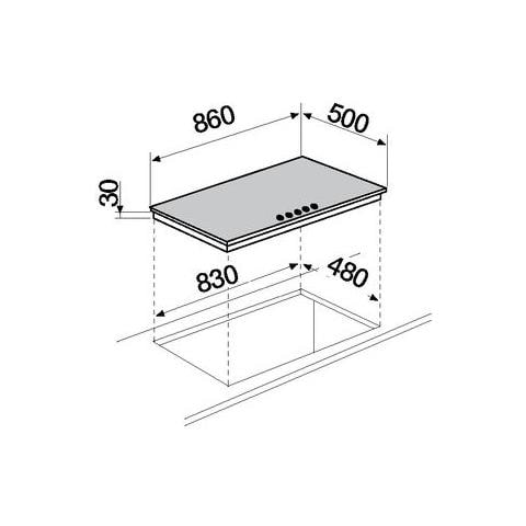 Piano Cottura STS955IX a Gas 5 Fuochi Colore Inox - Foto 4