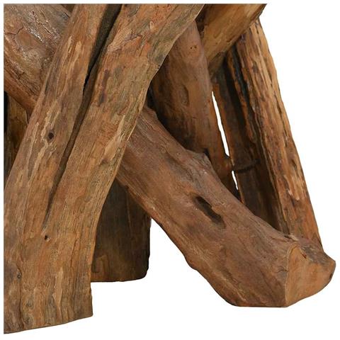 Tavolino Da Caffè In Legno Di Teac Solido 60 Cm - Foto 2