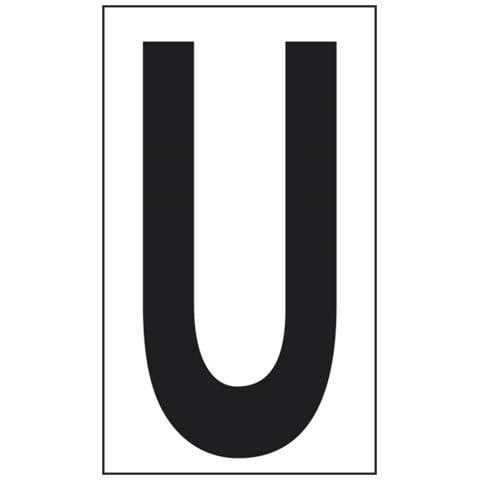 Adesivo Lettera U Abitazioni Uffici Luoghi Pubblici 10cmx5,6cm - Foto 1