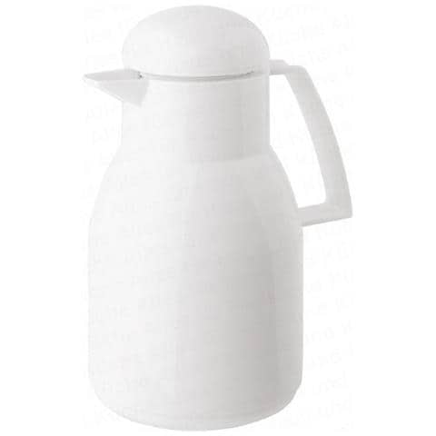 Thermos Top In Hochglaenzendem Duro Plastica Con Tappo A Vite, Bianco, 1l - Foto 1