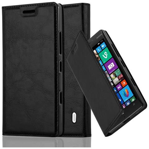 Custodia Compatibile Con Nokia Lumia 929 / 930 In Nero Di Notte - Coperchio Protettiva Con Chiusura Magnetica, Funzione Stand E Tasca Per Le Carte - Foto 1