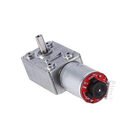 Cc 12v Worm Worm Gear Motor Encoder High Torque Reduction Gear Box Con Encoder Srong Autobloccante 6 Millimetri Albero Di Uscita - Foto 4