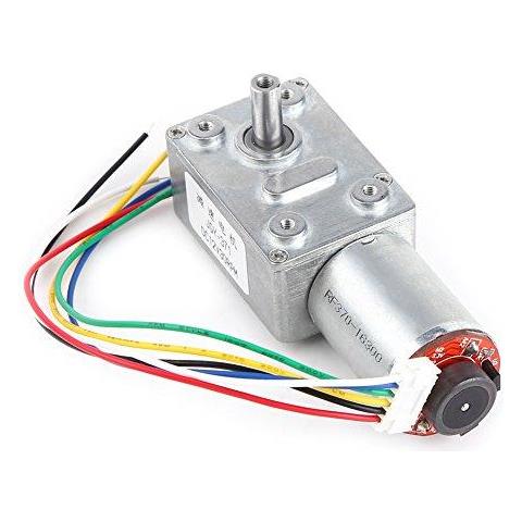 Cc 12v Worm Worm Gear Motor Encoder High Torque Reduction Gear Box Con Encoder Srong Autobloccante 6 Millimetri Albero Di Uscita - Foto 1