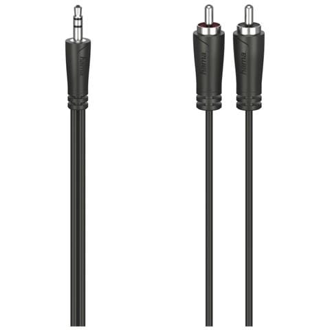 Hama Cavo 2 Rca M/jack 3.5 Mm M, 1,5 Metri, Nero - Foto 1