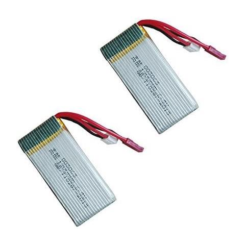 2 Pezzi Batteria Lipo Ricaricabile (7.4v 1200mah) Per Drone Quadricottero Mjx X101 Rc - Foto 1