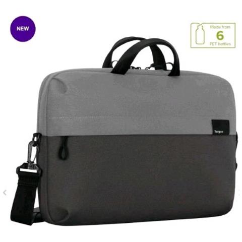 Sagano Slipcase Borsa Per Notebook Da 16' In Tessuto Ricilclato 2 Scomparti Con Tracolla Nero - Foto 1