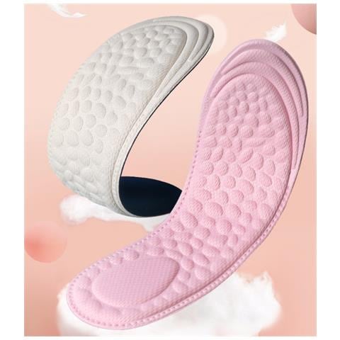 Solette Per Scarpe Con Assorbimento Degli Urti Traspiranti Con Massaggio 4d 1 Paio Pink - Foto 2