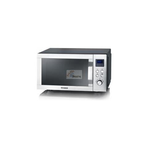 Microonde Acciaio Inox, Nero 900 W Funzione grill - Foto 1