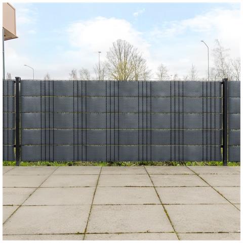 Schermi Da Balcone 10 Pz Antracite 255x19 Cm In Polyrattan - Foto 2