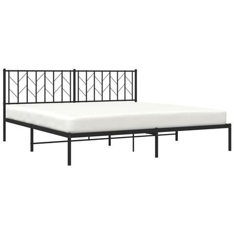 Giroletto Con Testiera In Metallo Nero 193x203 Cm - Foto 3