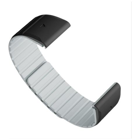 Cinturino Garmin Fenix, Cinturino Per Orologio Garmin In Silicone Magnetico Compatibile Con Fenix 8/7/6/5 Black+grey 22 Mm - Foto 5