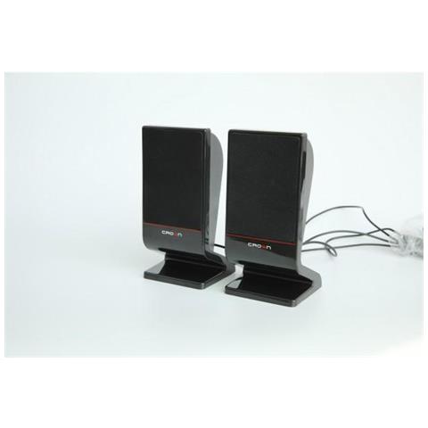 Crown Casse Acustiche 2.0 Autoalimentate Usb 2.0 3w Rms Nere Cms-601 - Foto 1