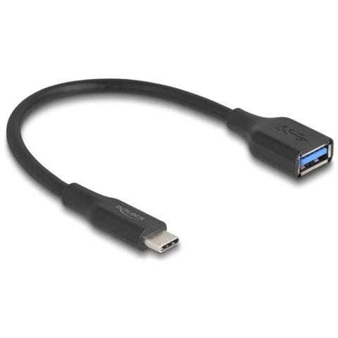 Adattatore USB 10 Gbps da USB Type-C maschio a Tipo-A femmina da19,5 cm 60 W QC 3.0 nero - Foto 1
