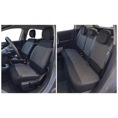 Serie Completa Coprisedili Personalizzati Citroen C3 16> Tess. Millepunti Antracite - Foto 1