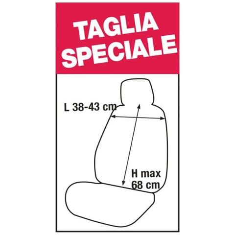 Coprisedili Anteriori Fast&smart Tg. Speciale Tess. Misto Cotone Avio/navy - Foto 3
