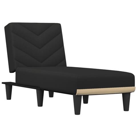 Chaise Longue In Tessuto Nero - Foto 2