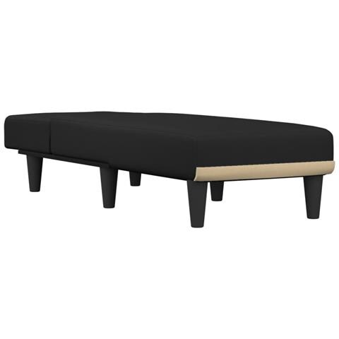 Chaise Longue In Tessuto Nero - Foto 3