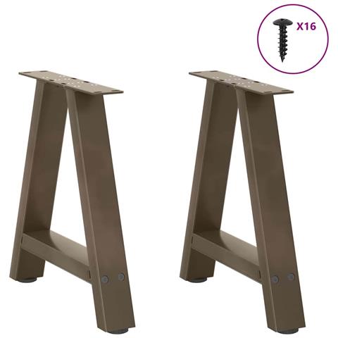 Gambe Tavolino Da Caffè A A 2 Pz 38x(42-43) Cm Acciaio - Foto 3