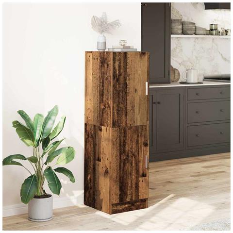 Armadietto Cucina Legno Antico 38x41,5x131,5 Cm In Legno - Foto 3