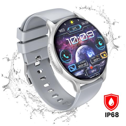 Smartwatch Monitoraggio Salute E Sport Con Schermo Amoled Ip68, Argento - Foto 2