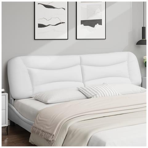 Lusso Casadino -  Cuscino Testiera Hvar Bianco 200 Cm In Similpelle - Foto 2