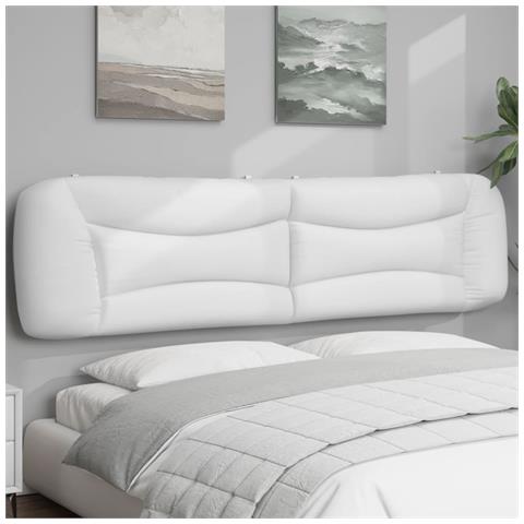 Lusso Casadino -  Cuscino Testiera Hvar Bianco 200 Cm In Similpelle - Foto 8