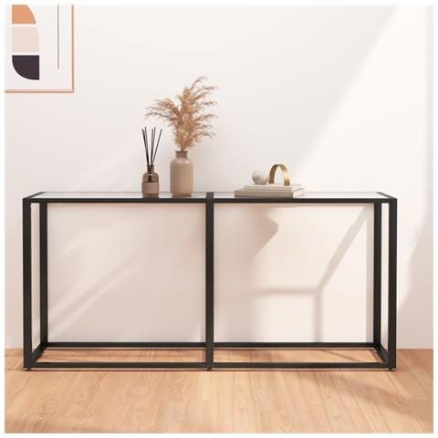 Lusso Casadino -  Tavolo Consolle Trasparente 160x35x75,5 Cm In Vetro Temperato - Foto 7