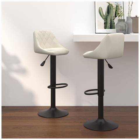 Sedie Da Bar 2 Pz Crema In Velluto - Foto 8